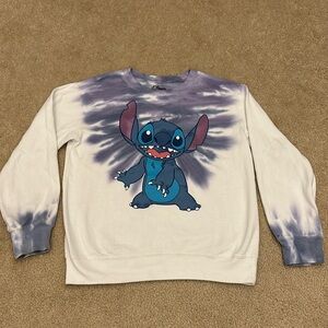 Disney Stitch Women’s Ombré Crewneck Lightweight Sweatshirt - size XS